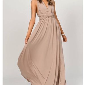 Tobi tan multi wear maxi gown